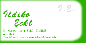 ildiko eckl business card
